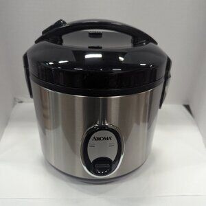 Aroma ARC-904SB 8-Cup Digital Rice Cooker – Stainless Steel, Steamer, Keep Warm